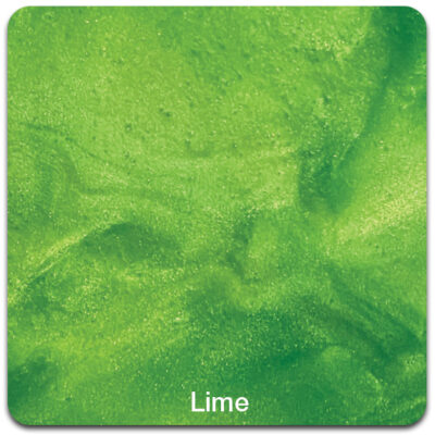 Bright green, smooth, and slightly textured surface labeled "Lime" at the bottom in white text.
