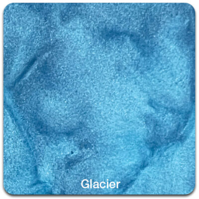 Close-up of a blue textured surface labeled "Glacier," resembling frozen or icy material.